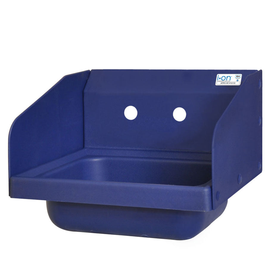 BK Resources (APHS-W1410-SSB) Ion 2 Hole SM Blue Antimicrobial Side Splashes