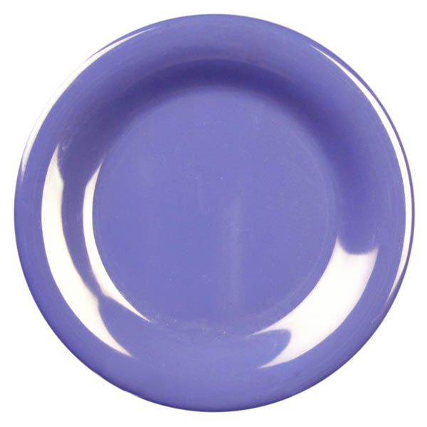 Thunder Group Purple Wide Rim Melamine Plate - 12/Pack