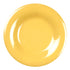 Thunder Group Yellow Wide Rim Melamine Plate - 12/Pack