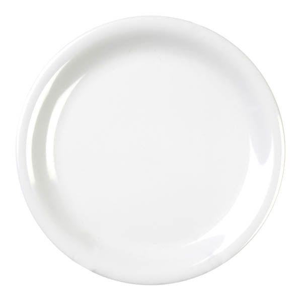 Thunder Group White Narrow Rim Melamine Plate - 12/Pack