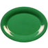 Thunder Group Oval Green Melamine Platter - 12/Pack