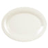 Thunder Group Oval Ivory Melamine Platter - 12/Pack