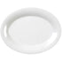 Thunder Group Oval White Melamine Platter - 12/Pack