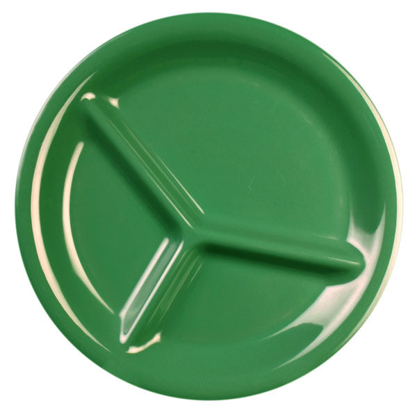 Thunder Group 10 1/4", 3 Melamine Compartment Plate - 12/Pack