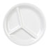 Thunder Group 10 1/4", 3 Melamine Compartment Plate - 12/Pack