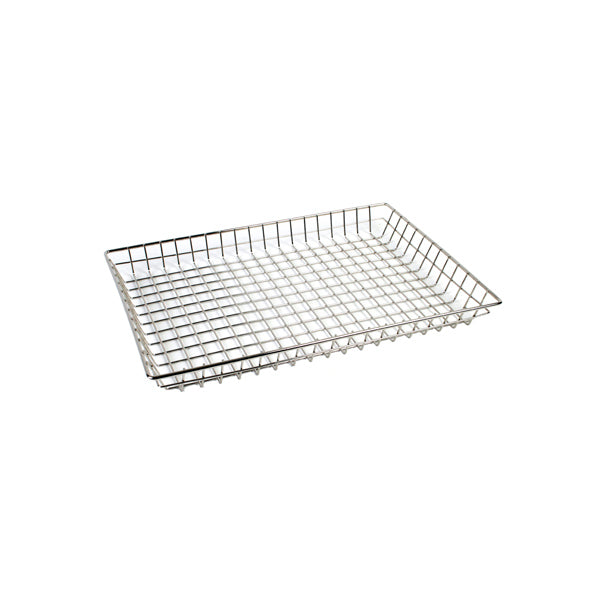 Thunder Group CRDB1218 Nickel Plated Wire Donut Basket, 12" x 18" x 2"