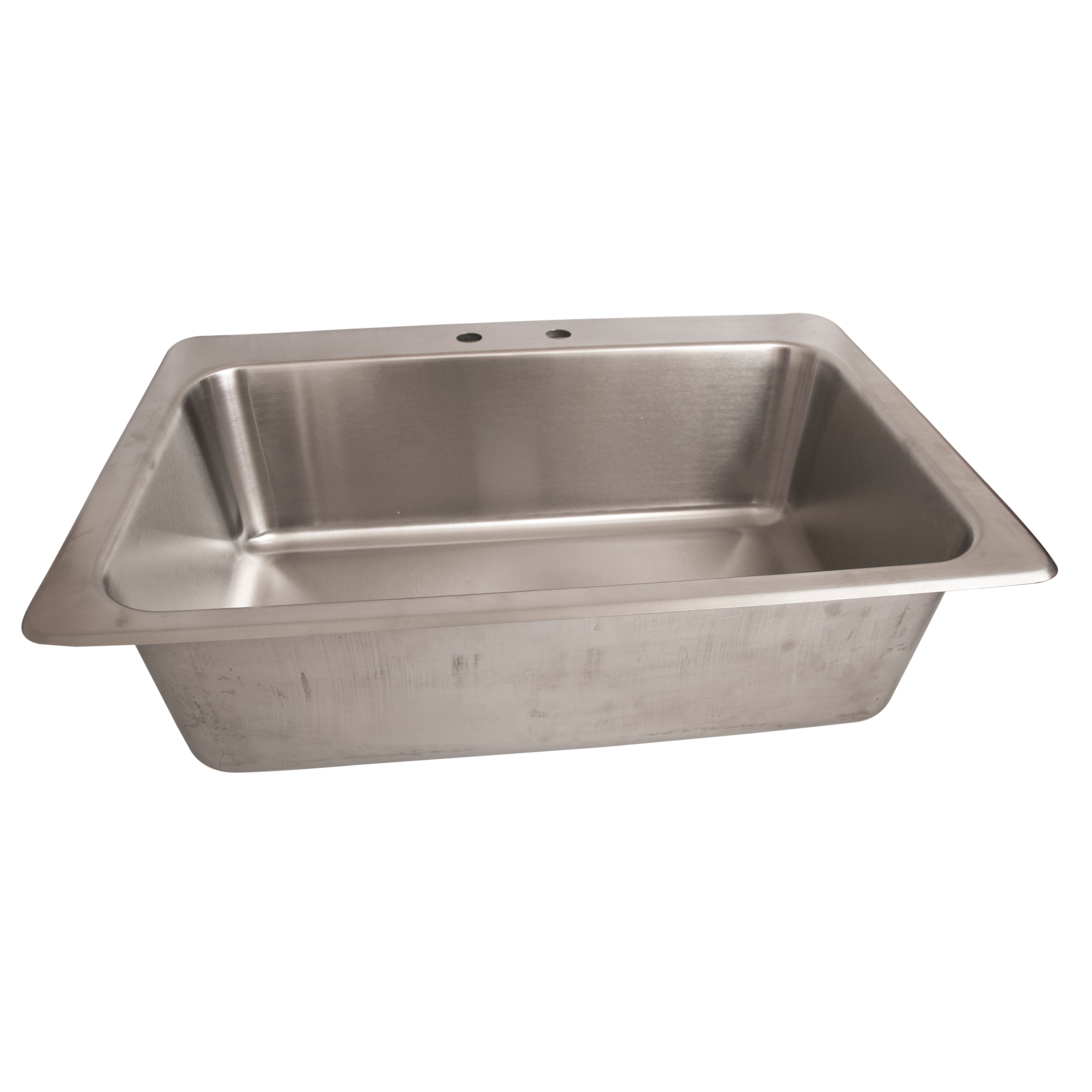 BK Resources (DDI-28161028-P-G) 18 GA T-304 Drop-In Sink 28"X16"X10"D Bowl W Faucet