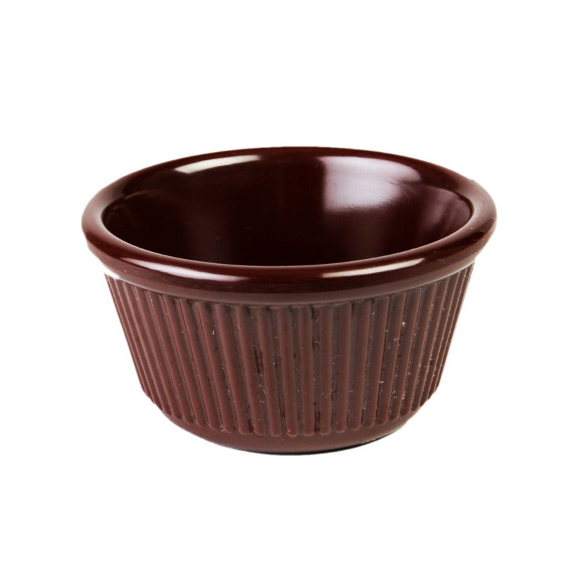 Thunder Group 4 oz. Fluted Melamine Ramekin - 12/Pack