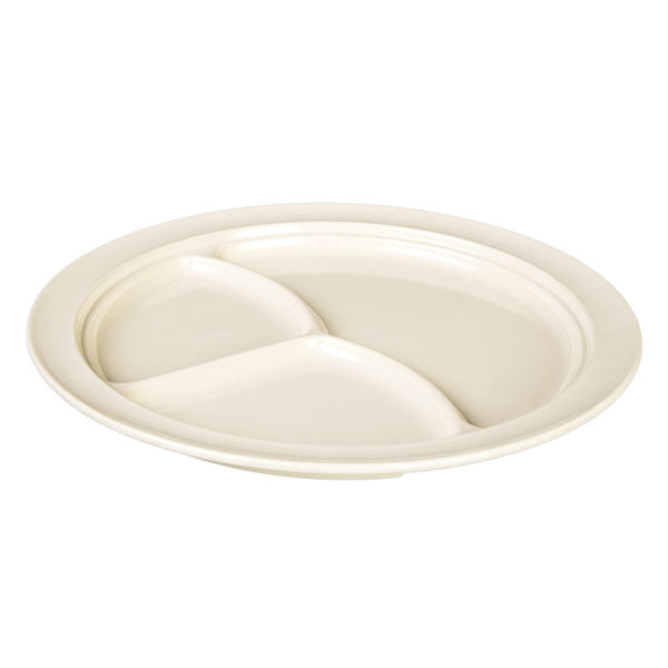 Thunder Group 10 1/4-Inch 3 Compartment Plate - 12/Pack