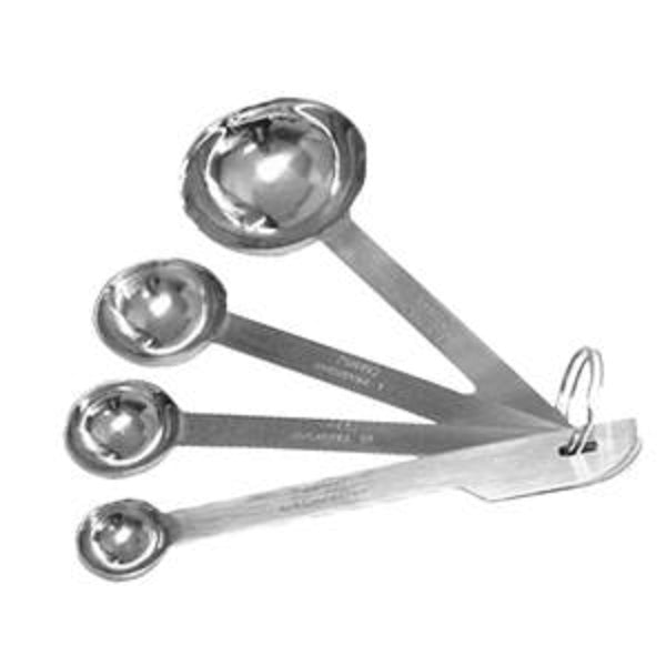 Thunder Group OW356 Stainless Steel Measuring Spoon Set (1/4, 1/2, 1 TSP, 1 TBSP)