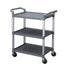 Thunder Group PLBC3316G Gray 3-Tier Bus Cart, 33 1/2" x 16 1/8" x 37"