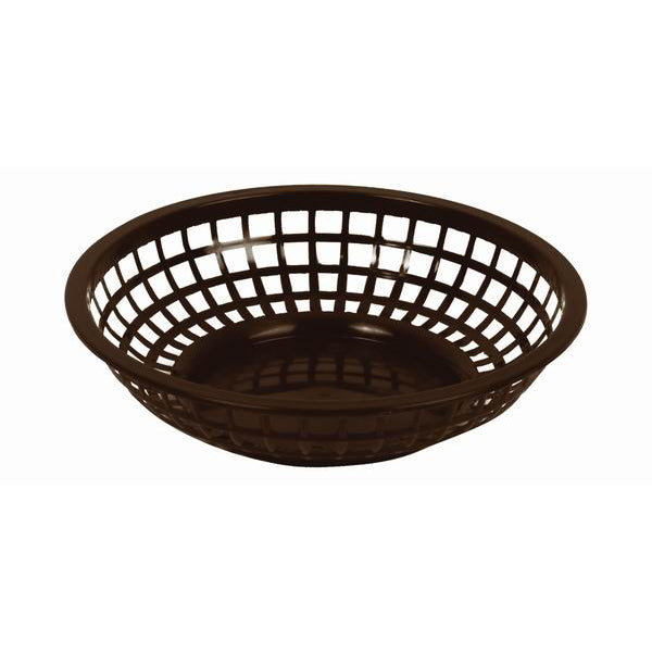 Thunder Group PLBK008B 8-Inch Brown Round Basket - 12/Pack