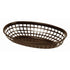 Thunder Group PLBK938B 9 3/8" Brown Oval Fast Food Basket - 12/Pack