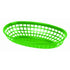 Thunder Group PLBK938G 9 3/8" Green Oval Fast Food Basket - 12/Pack