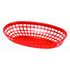 Thunder Group PLBK938R 9 3/8" Red Oval Fast Food Basket - 12/Pack