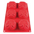 Thunder Group PLBM004S 3.89 oz. Dahlia High Heat Silicone Baking Mold, 6 Cavities