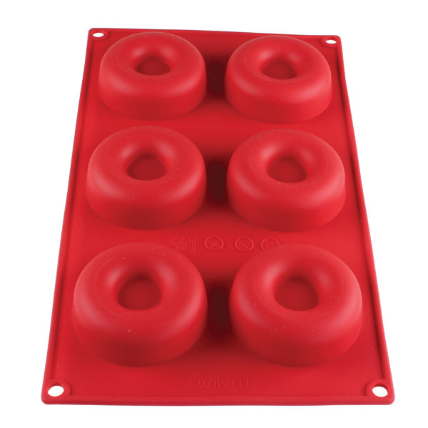 Thunder Group PLBM007S 2.1 oz. Savarin High Heat Silicone Baking Mold, 6 Cavities