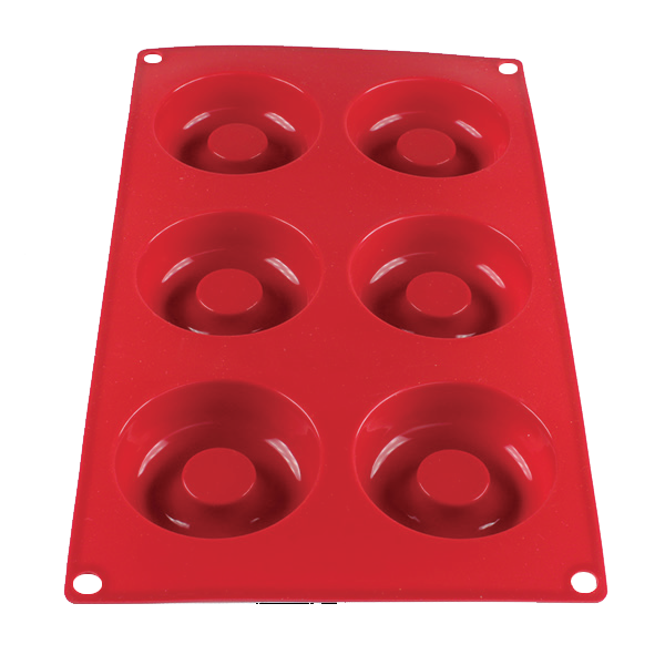 Thunder Group PLBM007S 2.1 oz. Savarin High Heat Silicone Baking Mold, 6 Cavities