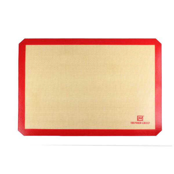 Thunder Group PLBM1216S 11 7/8" x 16 1/2" Rectangular Silicone Baking Mat, Fits 1/2 Sheet Pan