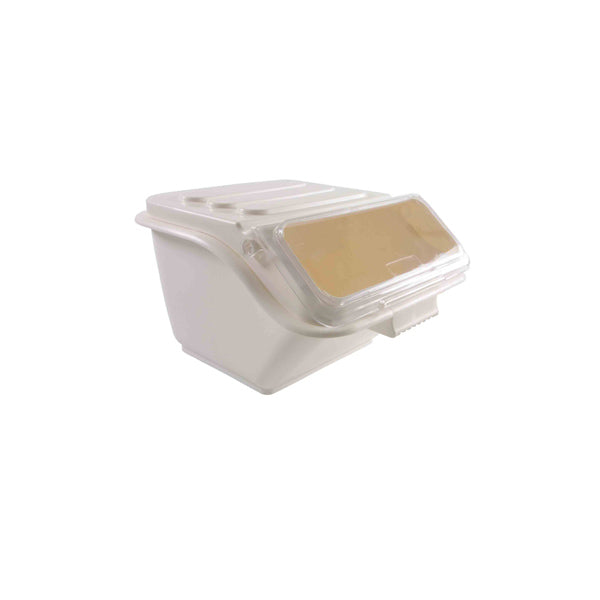 Thunder Group PLIB002S White 2 Gallon / 40 Cup Shelf Ingredient Bin, 11 3/4" x 14 1/2" x 8 5/8"