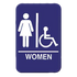 Thunder Group PLIS6909BL 6" x 9" Information Sign With Symbols, WOMEN