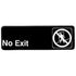 Thunder Group PLIS9306BK 9" x 3" Information Sign With Symbols, NO EXIT