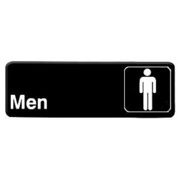 Thunder Group PLIS9313BK 9" x 3" Information Sign With Symbols, MEN