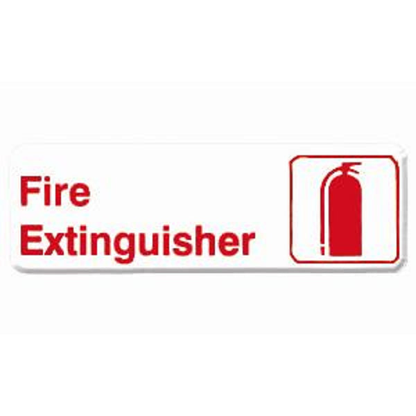 Thunder Group PLIS9316RD 9" x 3" Information Sign With Symbols, FIRE EXTINGUISHER