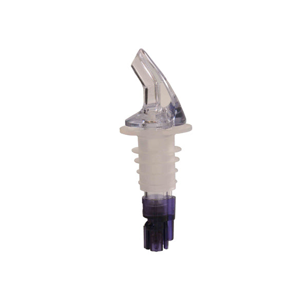 Thunder Group PLPR113M 1 1/8 oz. Purple Measured Liquor Pourer Without Collar - Pack Of 12