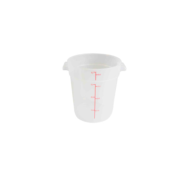 Thunder Group PLRFT304TL 4-Quart Translucent Round Food Storage Container, Polypropylene