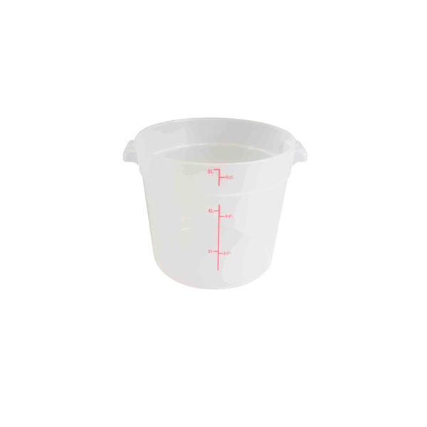 Thunder Group PLRFT306TL 6-Quart Translucent Round Food Storage Container, Polypropylene