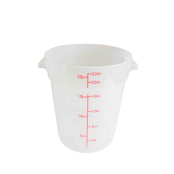 Thunder Group PLRFT322TL 22-Quart Translucent Round Food Storage Container, Polypropylene