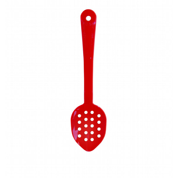 Thunder Group 11" Polycarbonate Serving Spoon, Perforated - 12/Pack