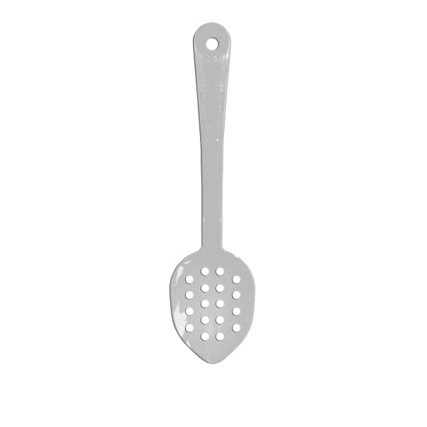 Thunder Group 11" Polycarbonate Serving Spoon, Perforated - 12/Pack