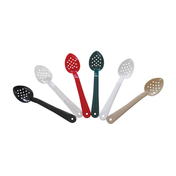 Thunder Group 13" Polycarbonate Serving Spoon, Perforated - 12/Pack