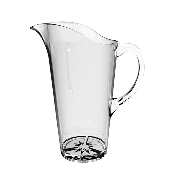 Thunder Group Starburst Heavy Base Clear Plastic Water Pitcher