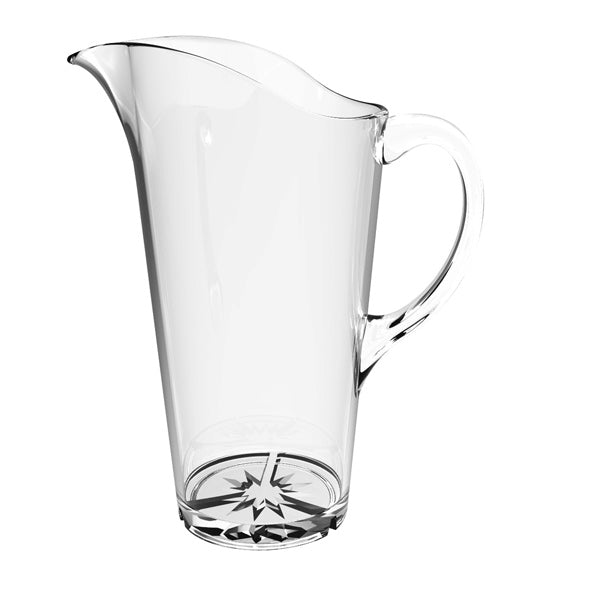 Thunder Group Starburst Heavy Base Clear Plastic Water Pitcher