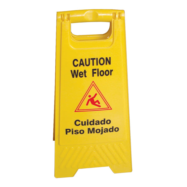 Thunder Group PLWFC024 Yellow Wet Floor Caution Sign, 24" x 12"