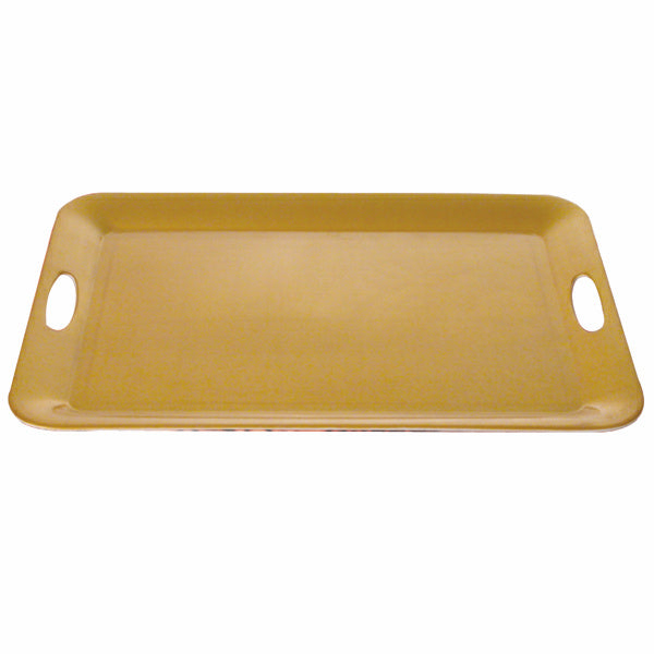 Thunder Group RF2920G Gold Pearl 19 1/2" x 14 1/2" Rectangle Melamine Tray - 3/Pack