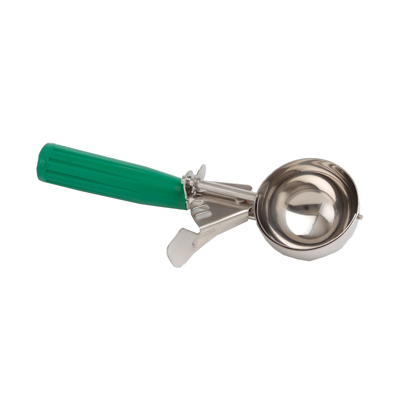 Royal Industries (ROY D 12) Ice Cream Server, 3 1/4 oz. 2 1/2" bowl, Green Handle