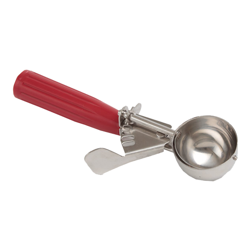 Royal Industries (ROY D 24) Ice Cream Server, 1 3/4 oz. 2" dia. bowl, Red Handle