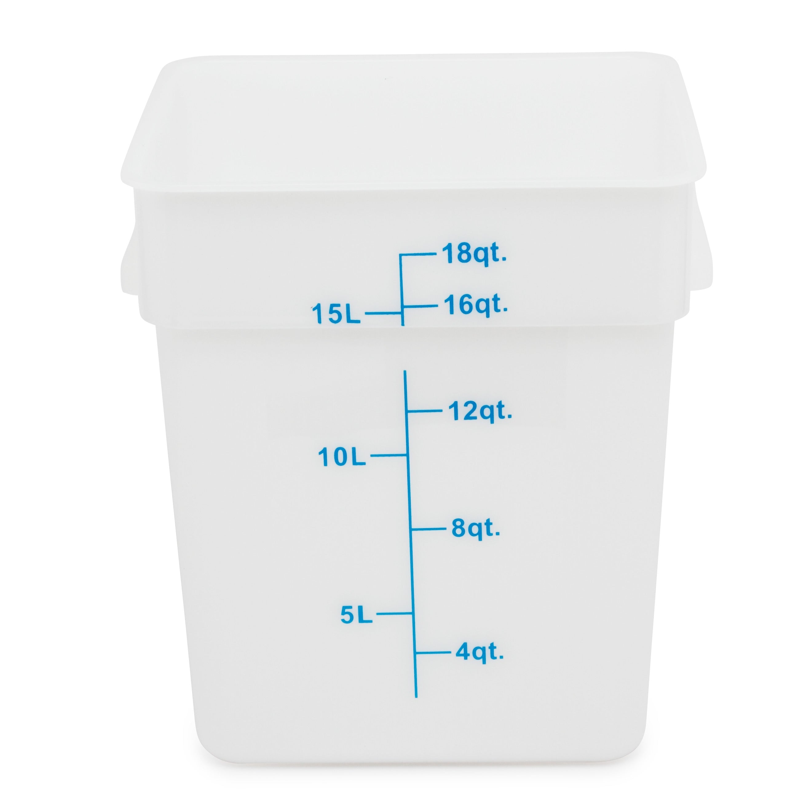 Royal Industries White Polypropylene Square Storage Container