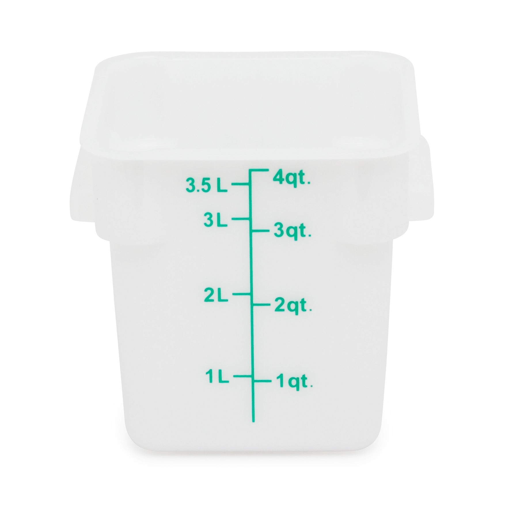 Royal Industries White Polypropylene Square Storage Container