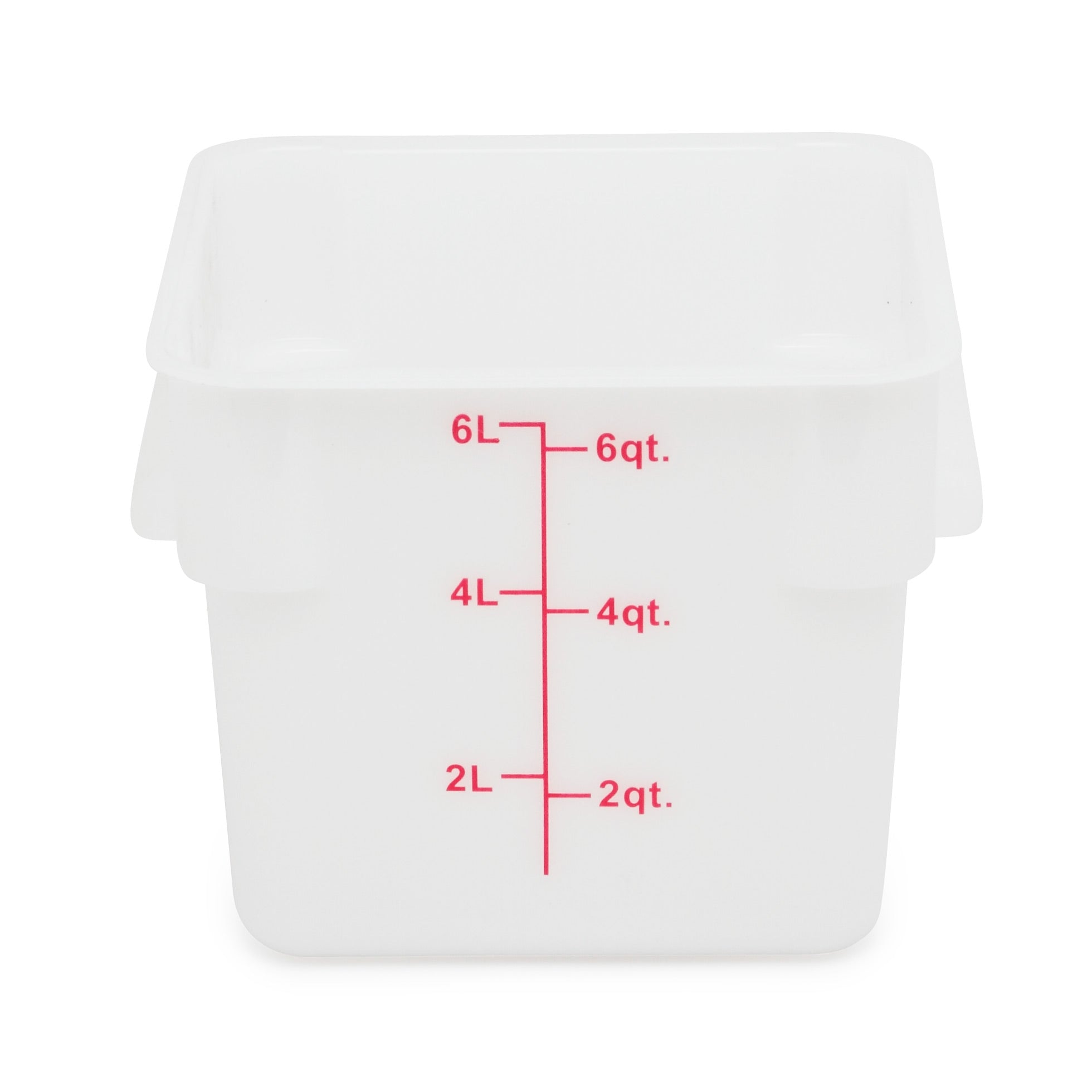 Royal Industries White Polypropylene Square Storage Container