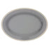 Thunder Group Oval Gray Melamine Platter with Ivory Edge, Graham