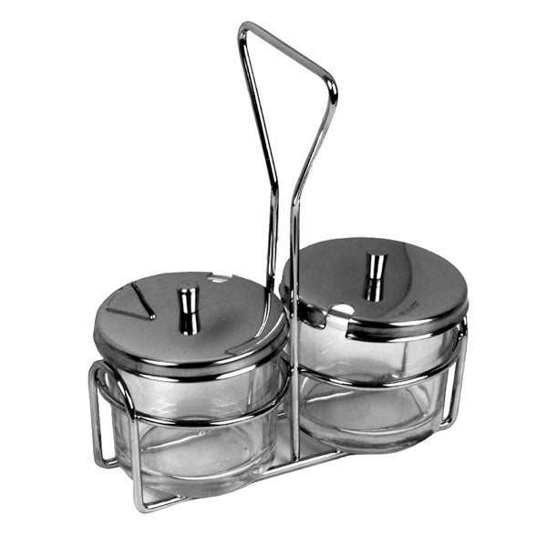 Thunder Group SLCJH002 2-Holes Condiment Jar Holder - 12/Pack