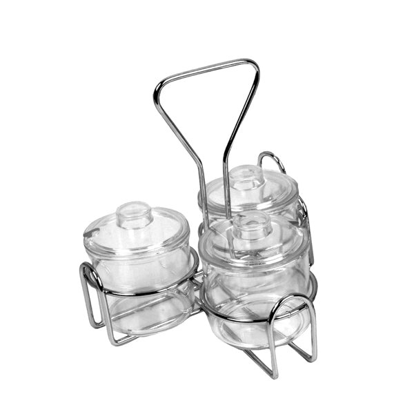 Thunder Group SLCJH003 3-Holes Condiment Jar Holder - 12/Pack