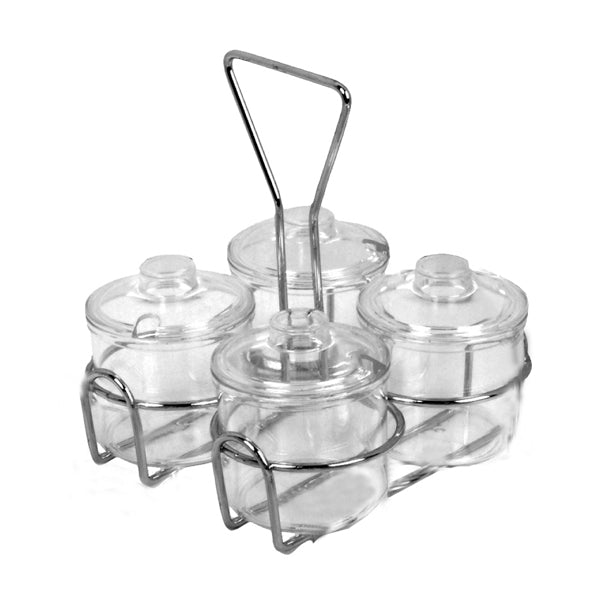 Thunder Group SLCJH004 4-Holes Condiment Jar Holder - 12/Pack