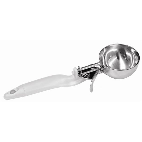 Thunder Group SLDS006L Lever Disher #6 White Ergo Handle, 5 1/3 oz.