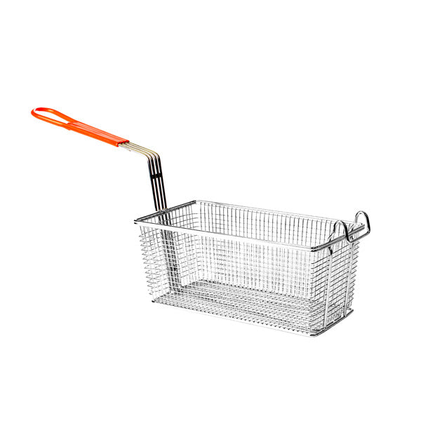 Thunder Group SLFB008 Nickel Plated Rectangular Fry Basket, 12 1/8" x 6 1/2" x 5 3/8"